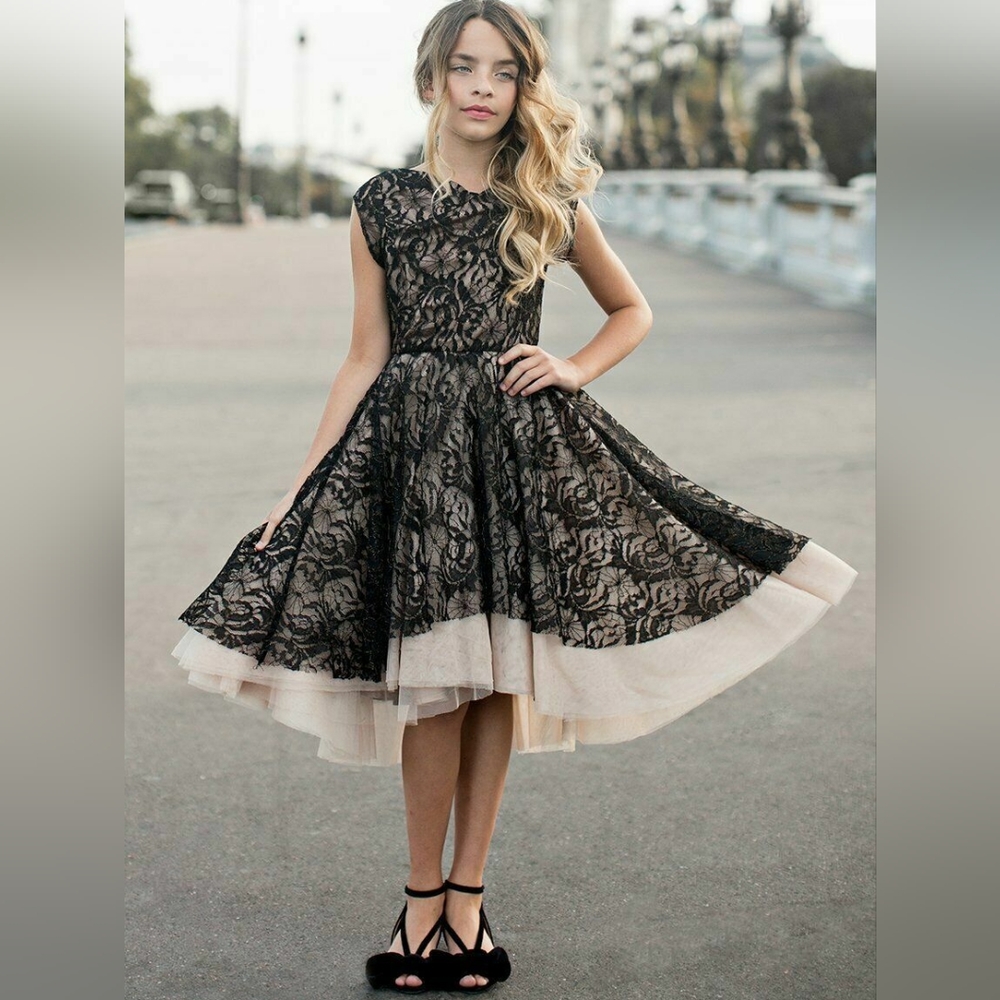 **SOLD** Joyfolie Mia Joy Girls Evalina Lace Dress Size 12 Large